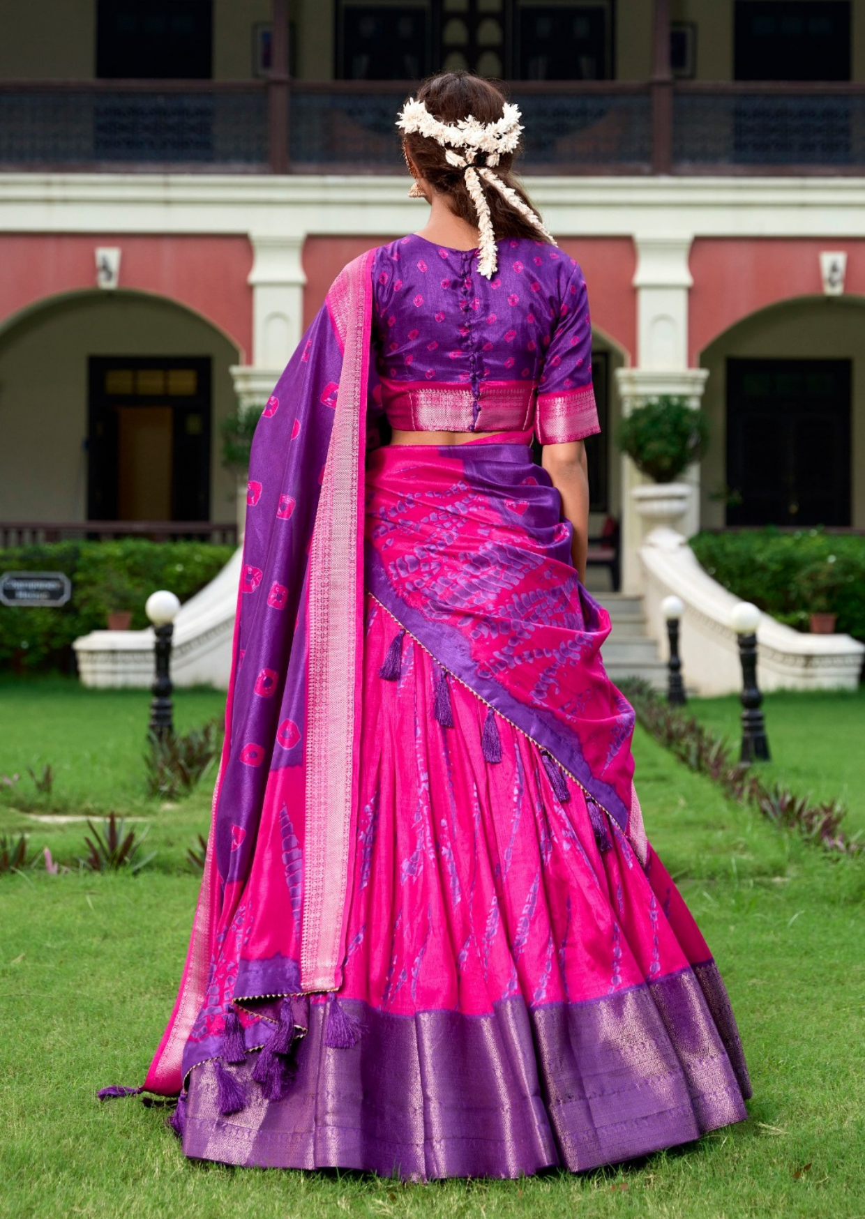 Rangiya Shibori Dola Lehenga Set-1