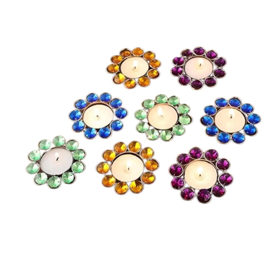 Multi Color Tea Light Holders, Diwali Decor, Handmade Diyas, Home Decor, Candle Holders, TeaLight Holder, Table Top(5)