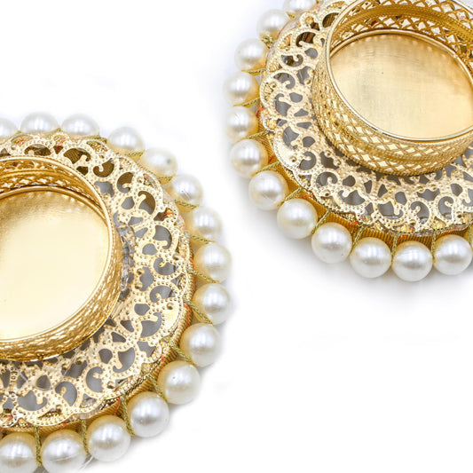 Handmade Matel Candle Light Holder Set Round Shape Multi Color Home Table Top Decoration Lamp Diya, Home Decor Tea Light Holder Size-4x4x1 inch