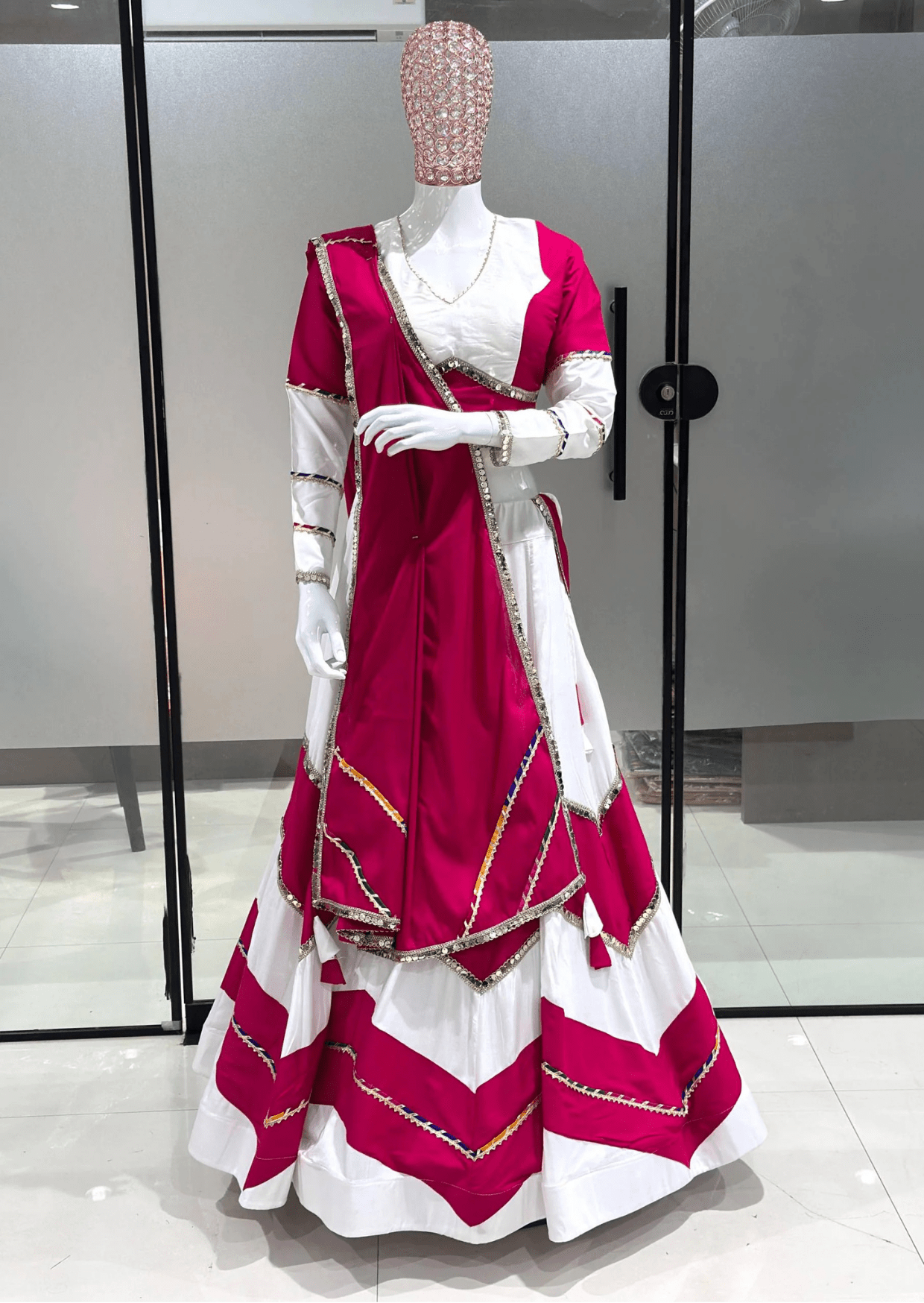 Gulnaar Rayon Cotton Lehenga Set-1