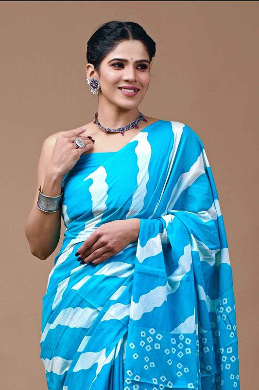 Neel Tara Pure Mulmul Cotton Saree-0